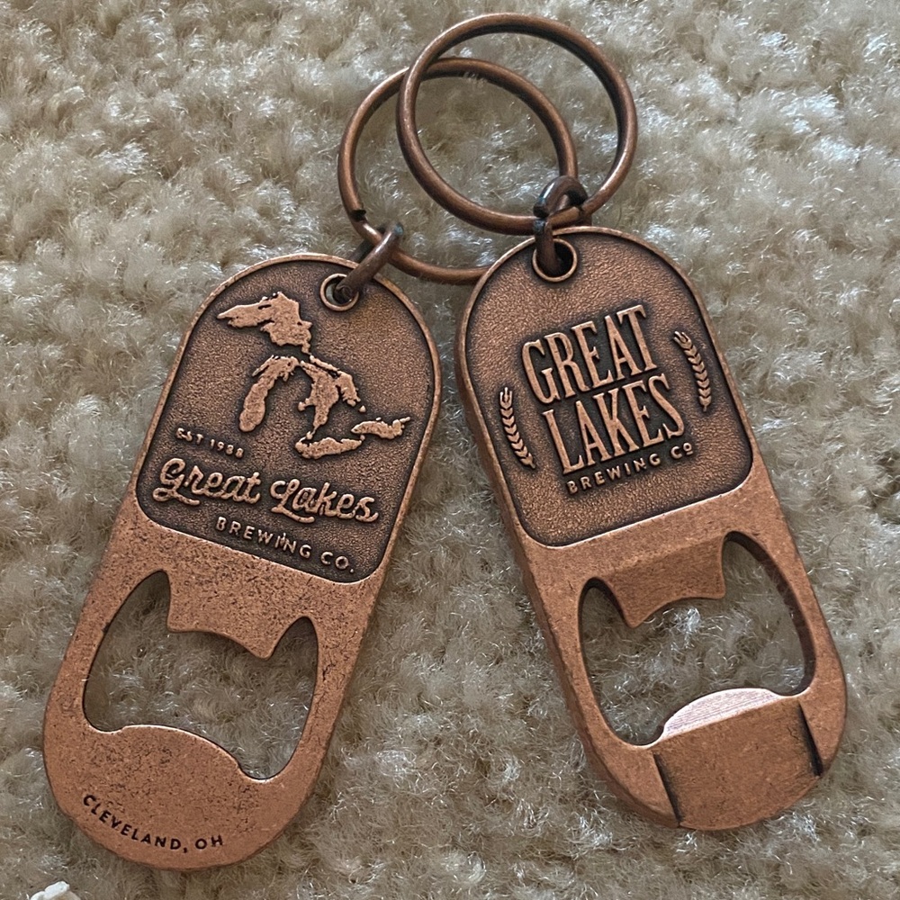 Great Lakes Brewing copper Bottle Opener Keychain